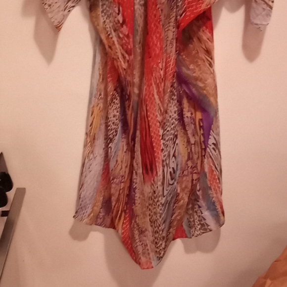 KIMONO Mix-Print Open Front Maxi Small Med Large - Picture 9 of 12